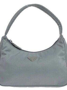 Prada Light Blue Nylon Handbag 20 156292
